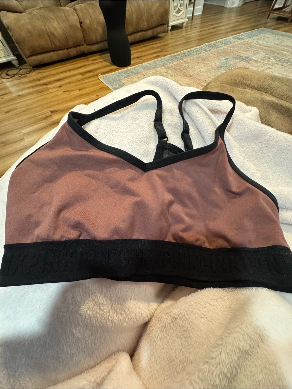 PINK Victoria's Secret Mauve Bralette with Black Trim